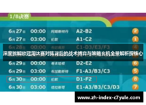 深度拆解欧冠淘汰赛对阵背后的战术博弈与策略玄机全景解析探核心